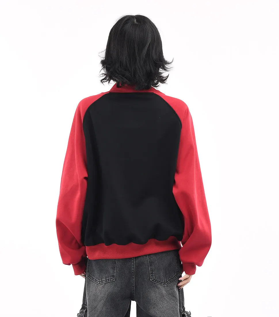 Embroidered Cat Zip Sweat Jacket   OL2189