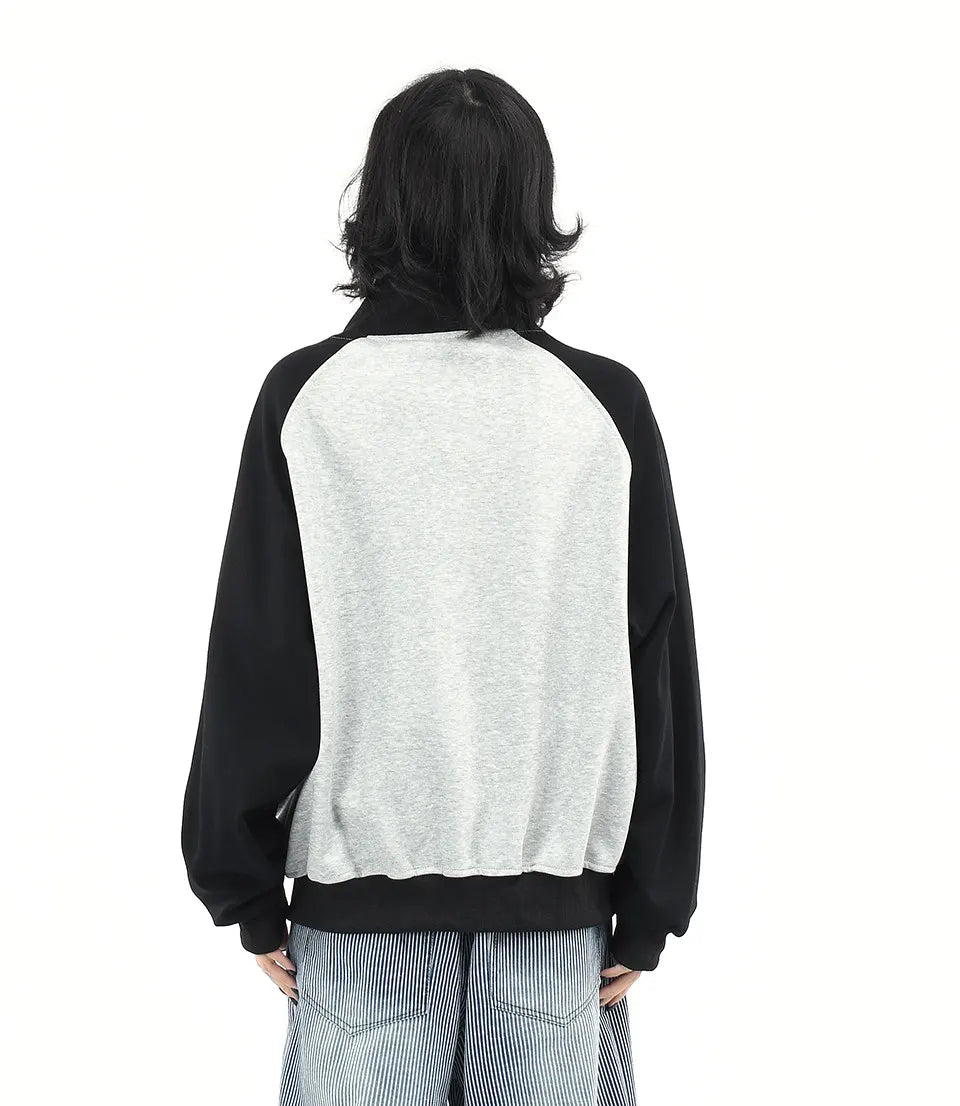 Embroidered Cat Zip Sweat Jacket   OL2189