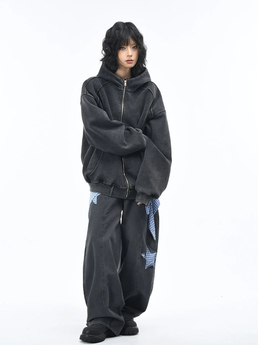 Washed Sculpted Fit Hoodie   OL2192