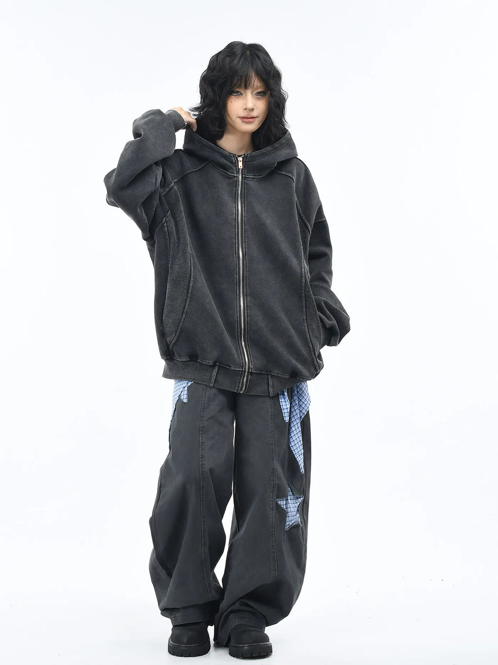 Washed Sculpted Fit Hoodie   OL2192