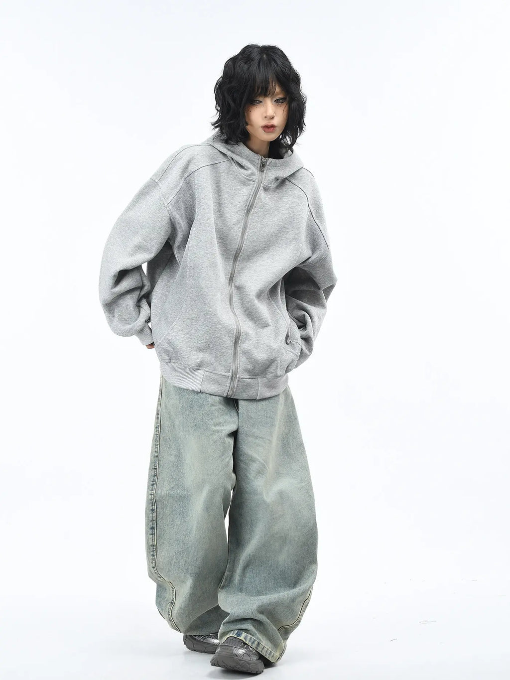 Washed Sculpted Fit Hoodie   OL2192