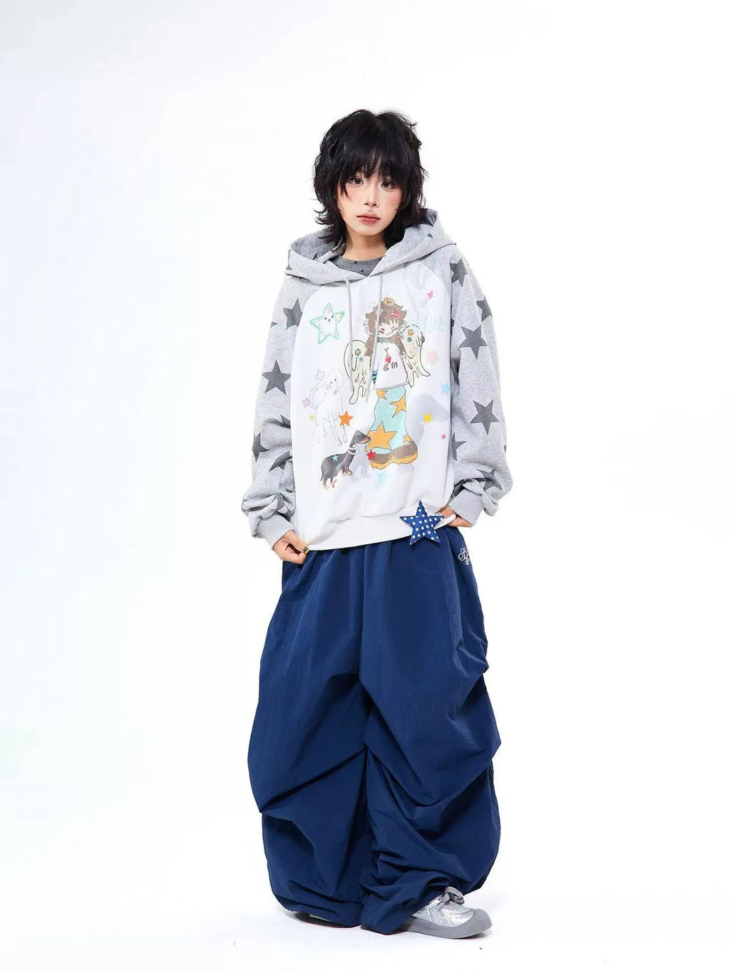Vintage Angel Graphic Oversized Hoodie   OL2198