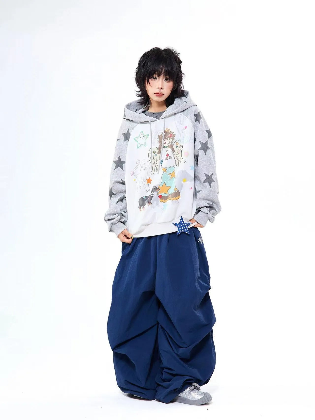 Vintage Angel Graphic Oversized Hoodie   OL2198