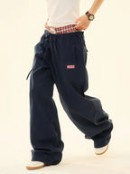 Vintage Double Waist Straight Wide Leg Pants OL2200