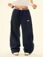 Vintage Double Waist Straight Wide Leg Pants OL2200