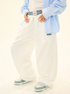 Vintage Double Waist Straight Wide Leg Pants OL2200