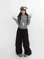 Star Fragment Print High Neck Layered Long Sleeve Top OL2206