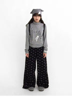 Star Fragment Print High Neck Layered Long Sleeve Top OL2206