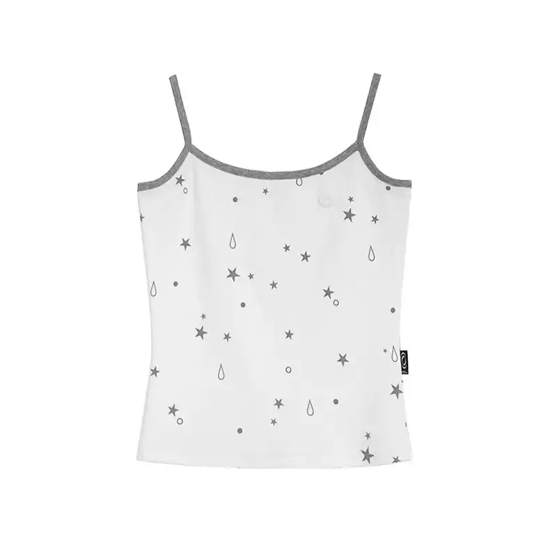 Tears Star All Over Print Slim Fit Camisole OL2209