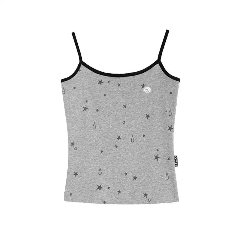 Tears Star All Over Print Slim Fit Camisole OL2209