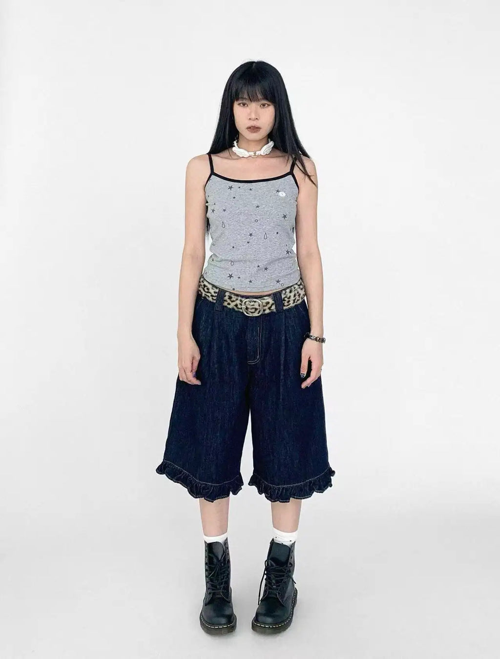 Tears Star All Over Print Slim Fit Camisole OL2209