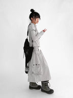 Printed Skort Wide Leg Cropped Cargo Pants   oliviroa オリヴィオラ