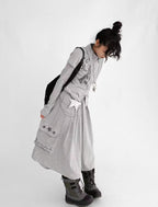 Printed Skort Wide Leg Cropped Cargo Pants OL2214