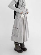 Printed Skort Wide Leg Cropped Cargo Pants   oliviroa オリヴィオラ