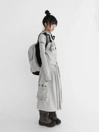 Layered Collar Bunny Print Slim Top OL2215