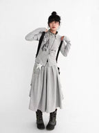 Layered Collar Bunny Print Slim Top OL2215