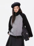 Polka Dot Zip Sweat Jacket   oliviroa オリヴィオラ