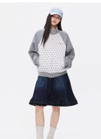 Polka Dot Zip Sweat Jacket OL2217