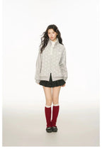 All Over Star Print Stand Collar Jacket OL2231