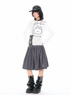 Polka Dot High Waist Pleated A Line Skirt OL2310