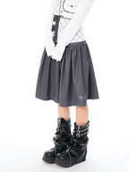 Polka Dot High Waist Pleated A Line Skirt OL2310