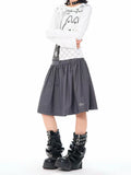 Polka Dot High Waist Pleated A Line Skirt OL2310