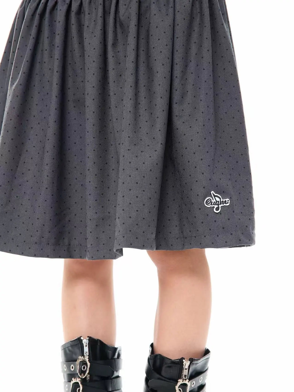 Polka Dot High Waist Pleated A Line Skirt OL2310