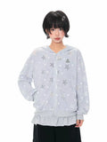 Star Embroidered Hooded Jacket OL2312