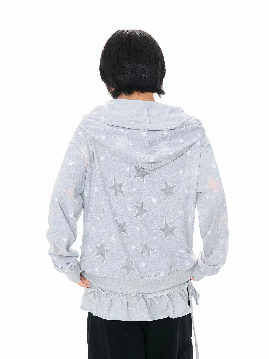 Star Embroidered Hooded Jacket OL2312