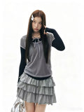 Polka Dot Mesh Layered Top oliviroa オリヴィオラ