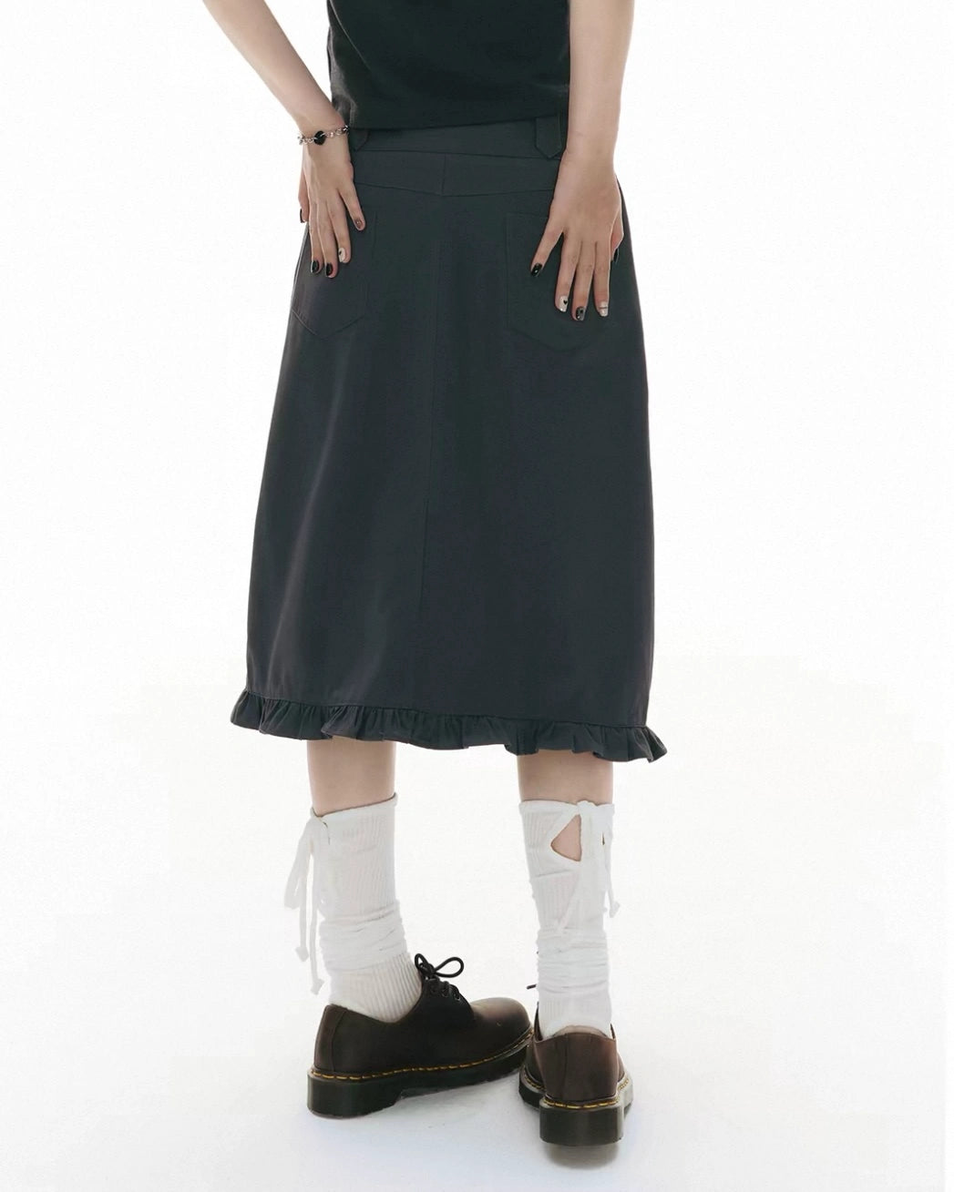 Star Patch A Line Skirt OL2344