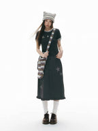 Star Patch A Line Skirt OL2344