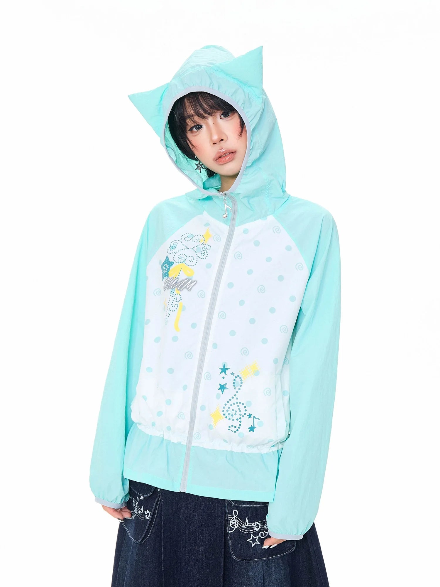 Melody Dot Hooded Jacket OL2371
