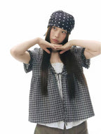 Contrast Plaid Shirt OL2341