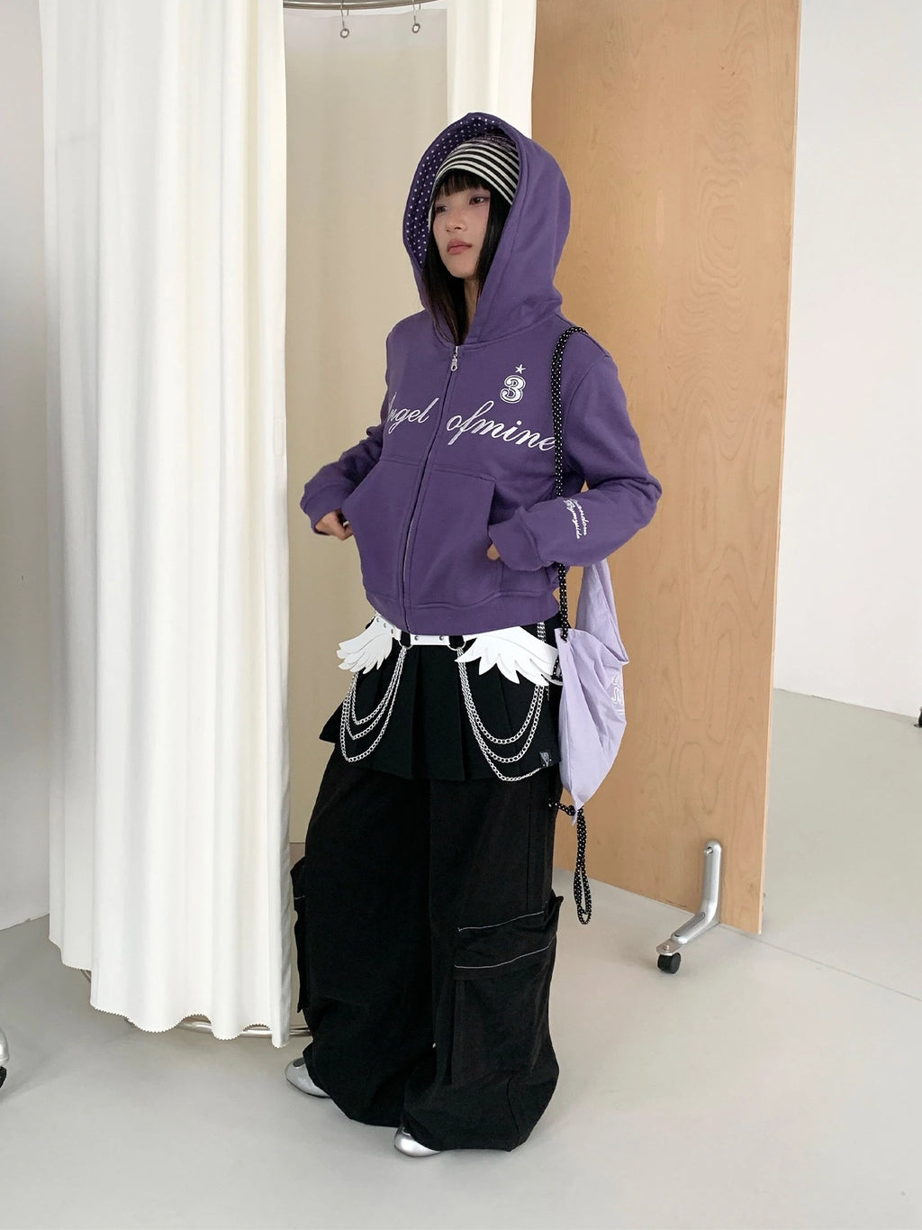Star Print Embroidered Hoodie oliviroa オリヴィオラ