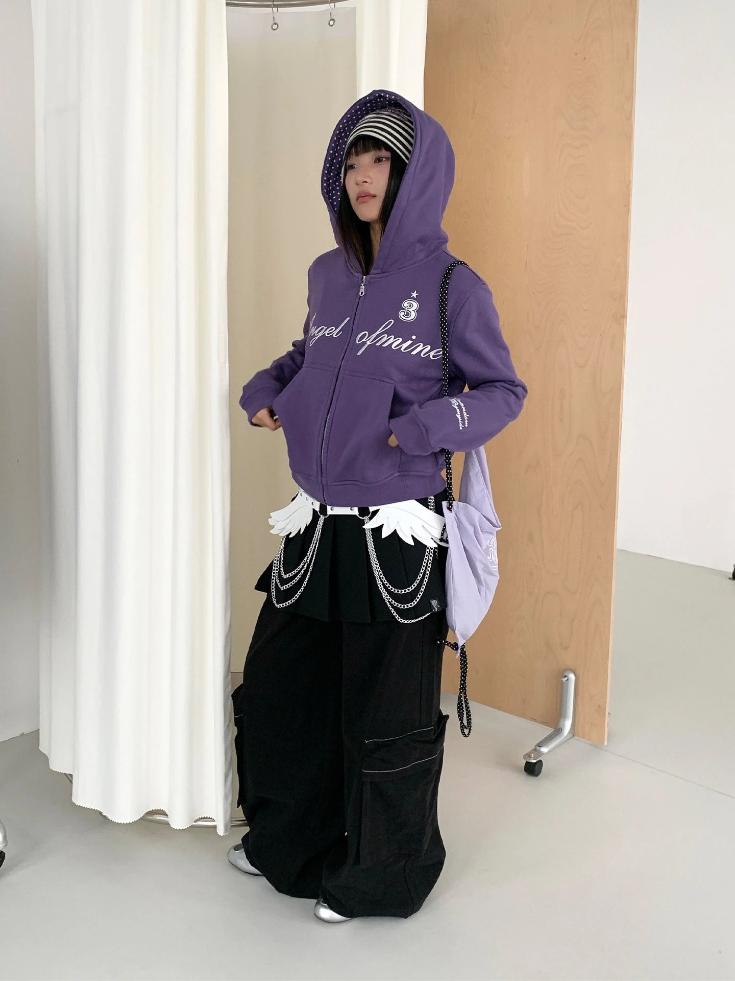 Star Print Embroidered Hoodie oliviroa オリヴィオラ
