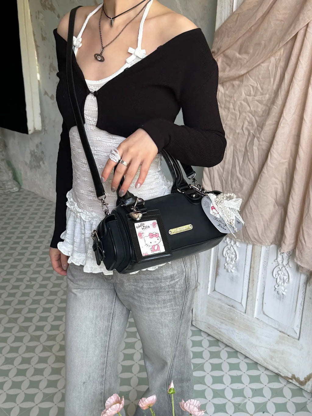 Cylinder Bowling Crossbody Bag  OLA057