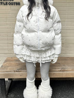 Star Print Tiered Ruffle Skort oliviroa オリヴィオラ
