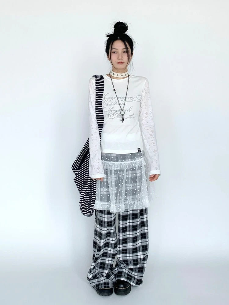 Snow Lace Dot Ruffle Layered Skirt OL2301