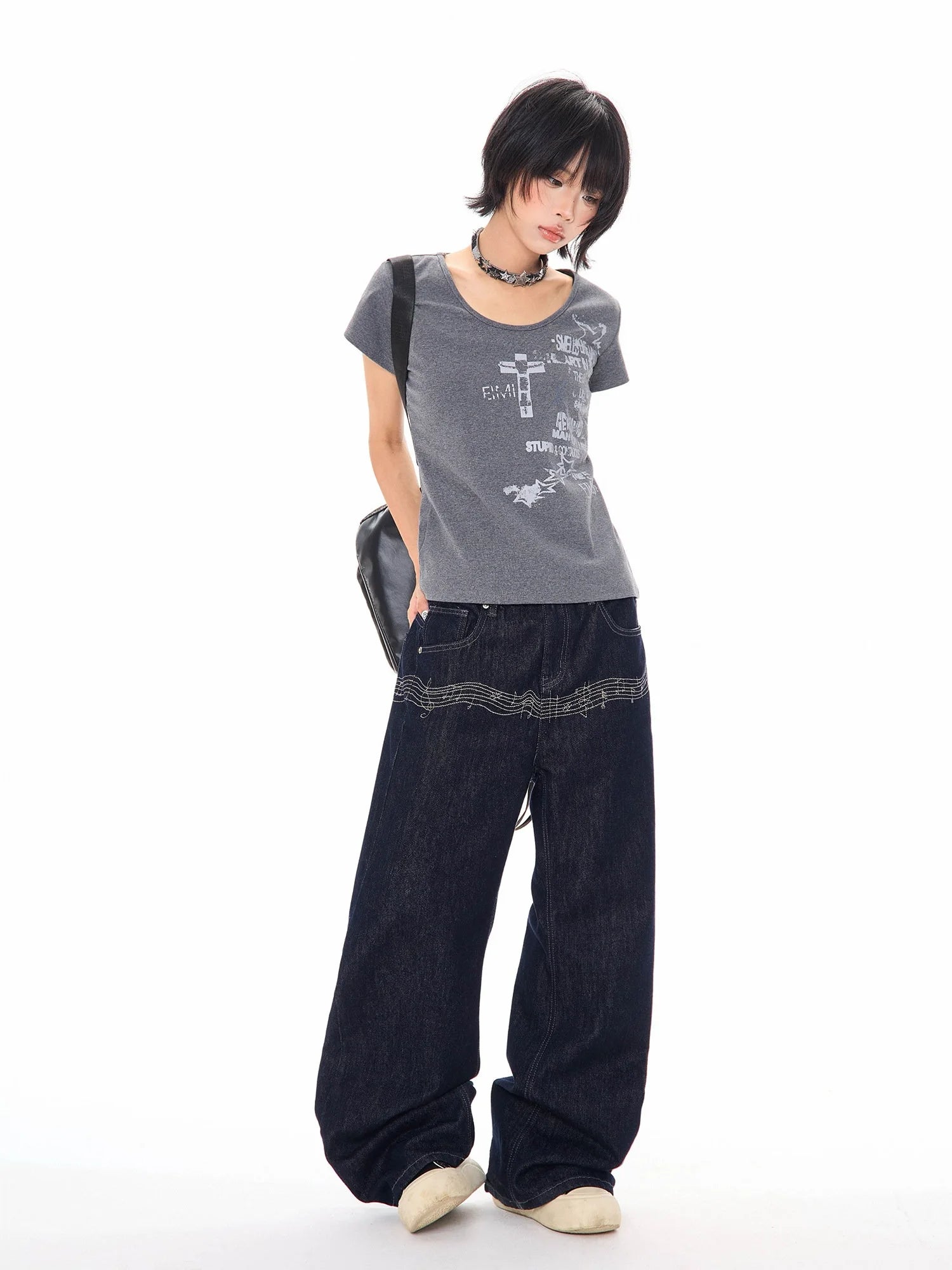 Vintage Letter Print T Shirt OL2339