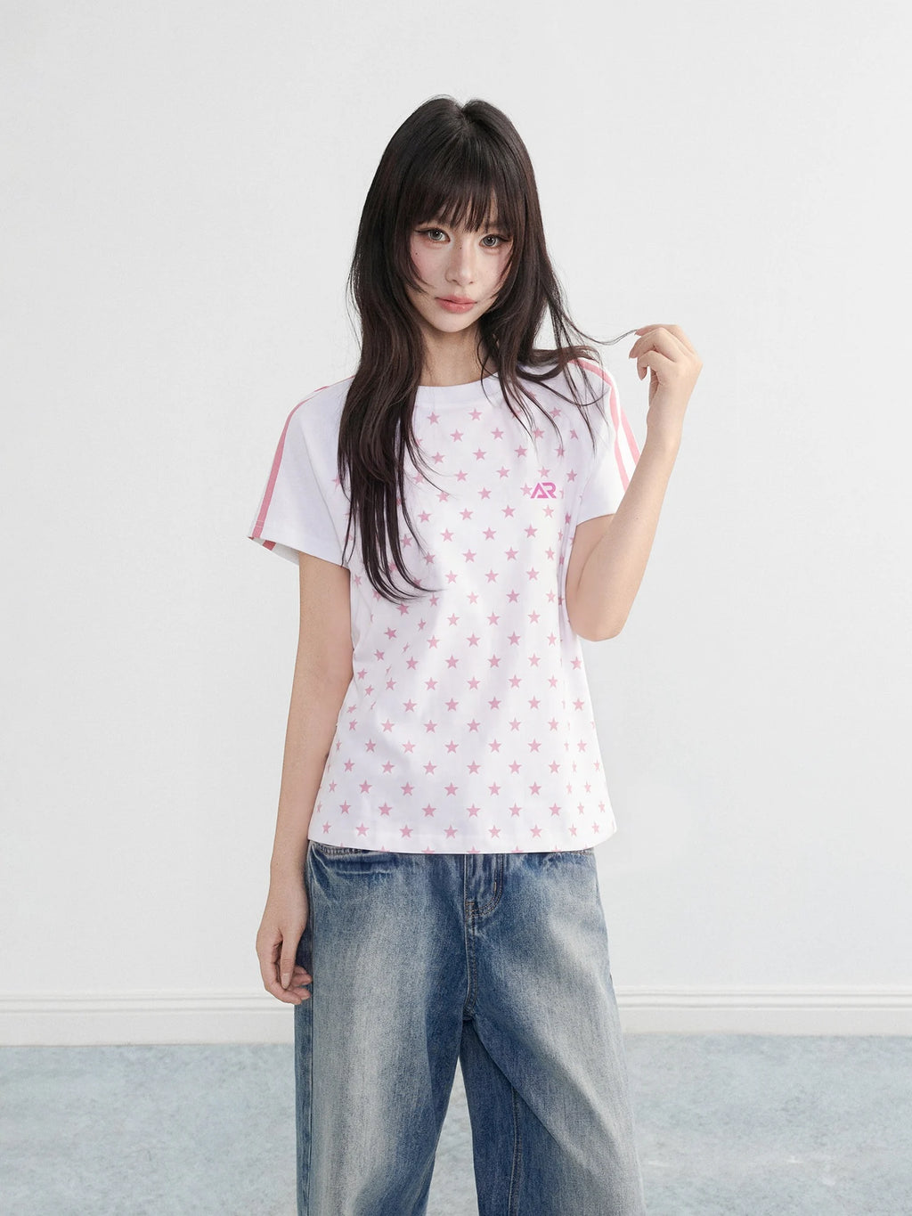 Polka Star Raglan Crop Sport Tee oliviroa オリヴィオラ