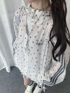 Star Print Hooded Sun Jacket oliviroa オリヴィオラ