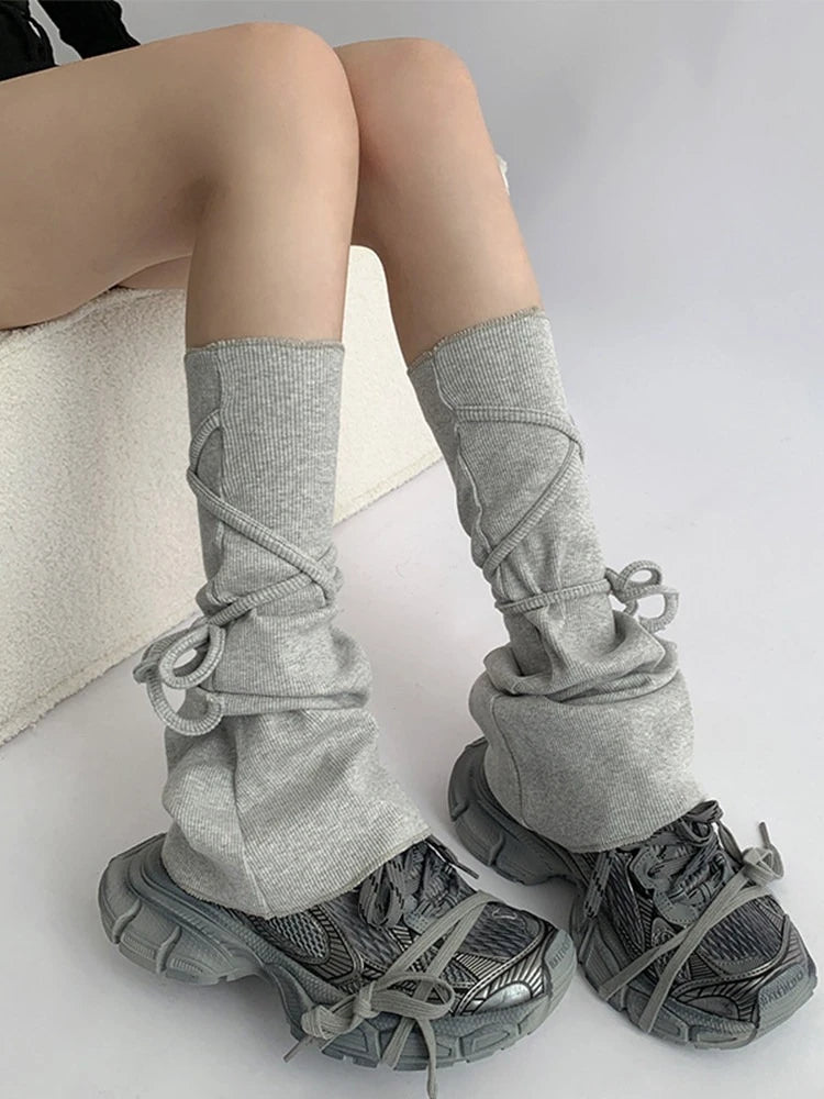 Lace Up Leg Warmers oliviroa オリヴィオラ