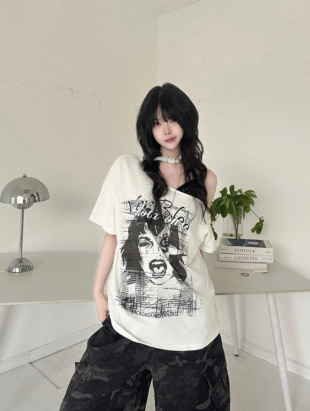 Vintage Off Shoulder Tee oliviroa オリヴィオラ