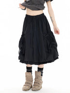 Bow Tie Pocket Bubble Skirt OL2413