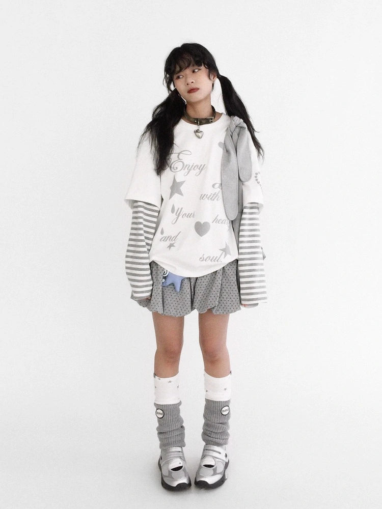 Heart Star Layered Tee OL2348