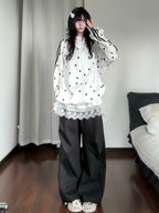 Vintage Star Print Hooded Jacket OL2334