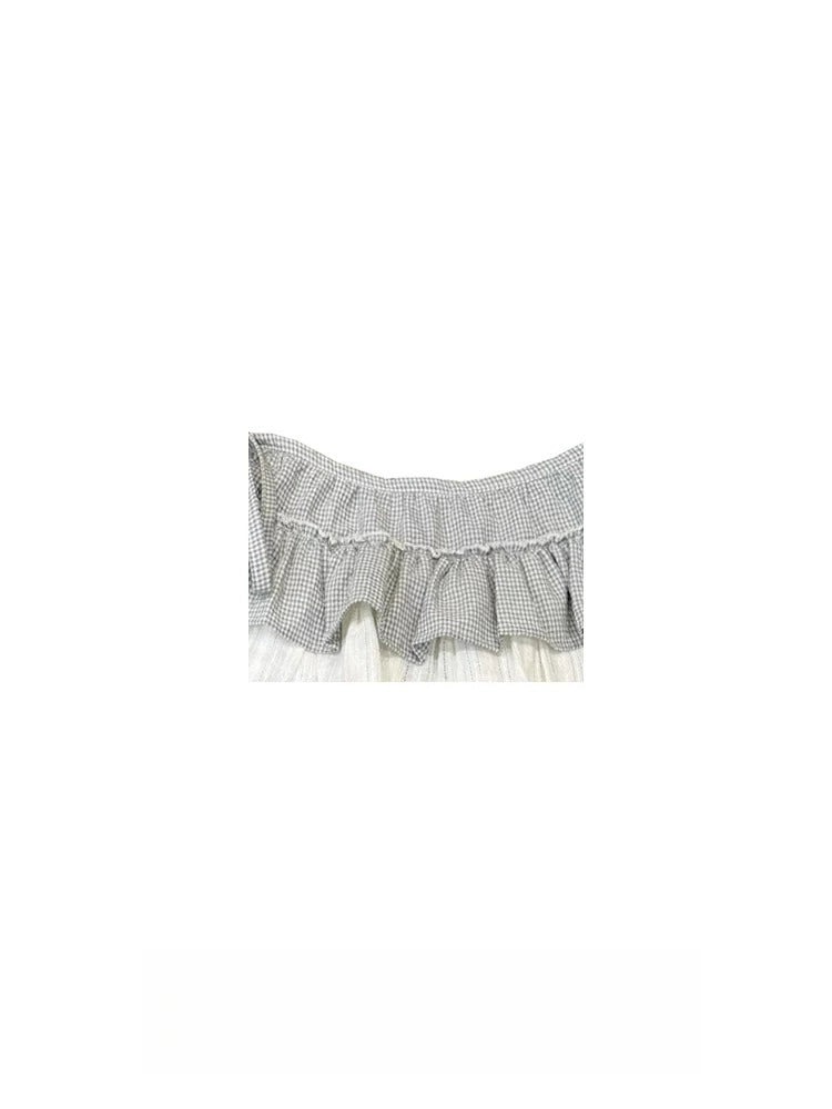 Plaid Bow Ballet Wrap Skirt OLA048