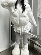 Star Print Tiered Ruffle Skort OLA051