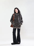 Leopard Print Oversized Cardigan   OL2232